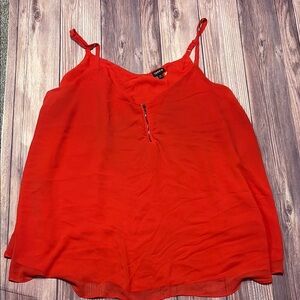 Torrid Red zip Front Camisole Relaxed Fit